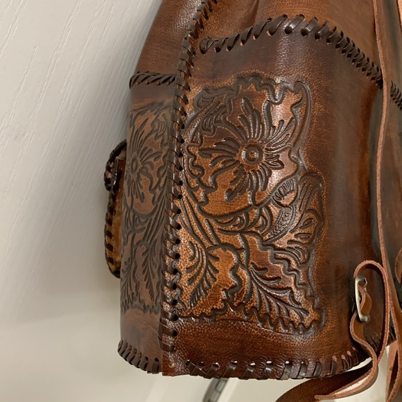 Handmade Genuine Leather Backpack - Picture 10 of 17